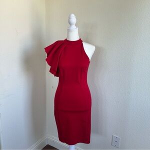 Asymmetrical Red Dress